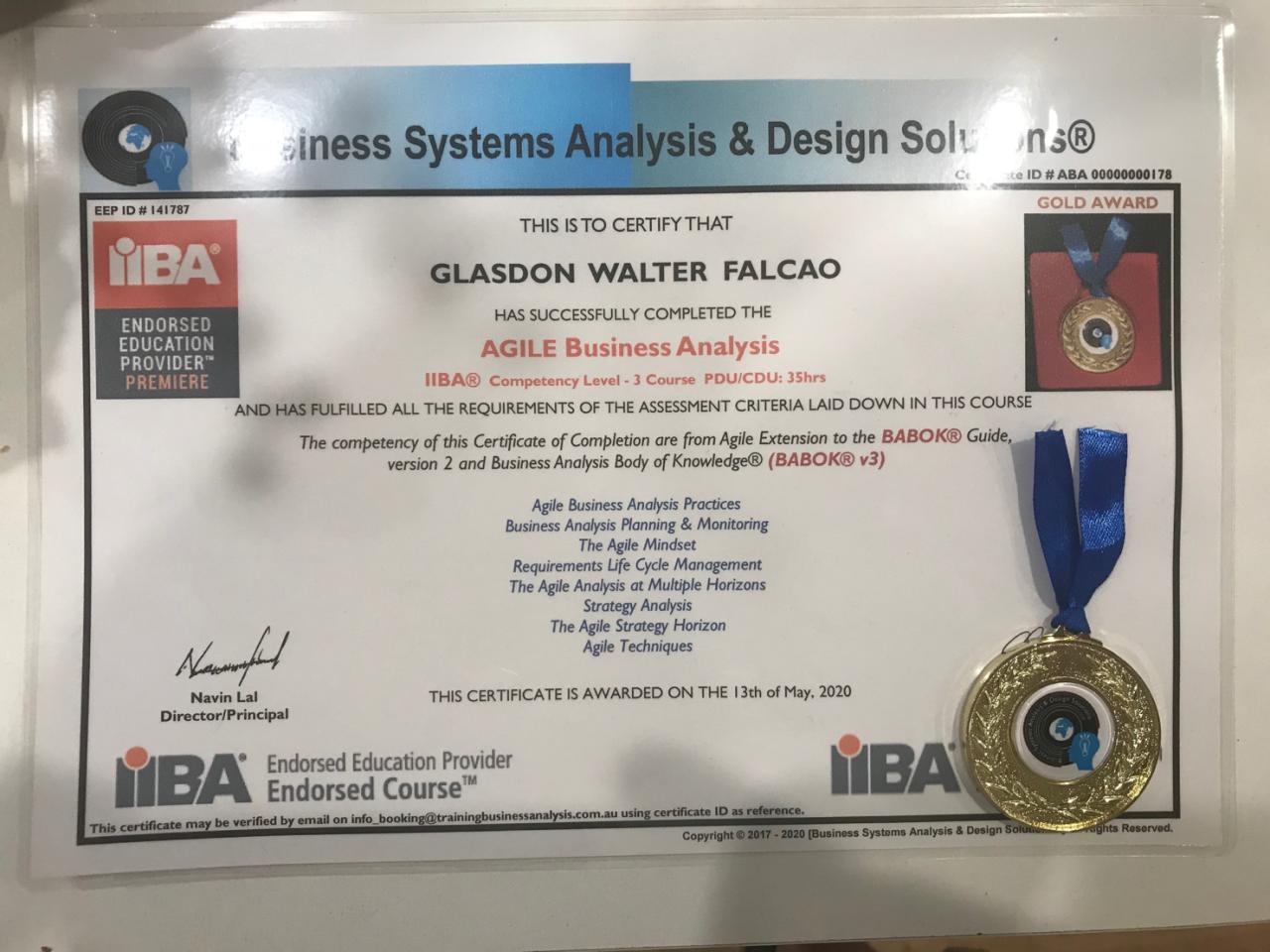 Agile Business Analysis – IIBA Gold
